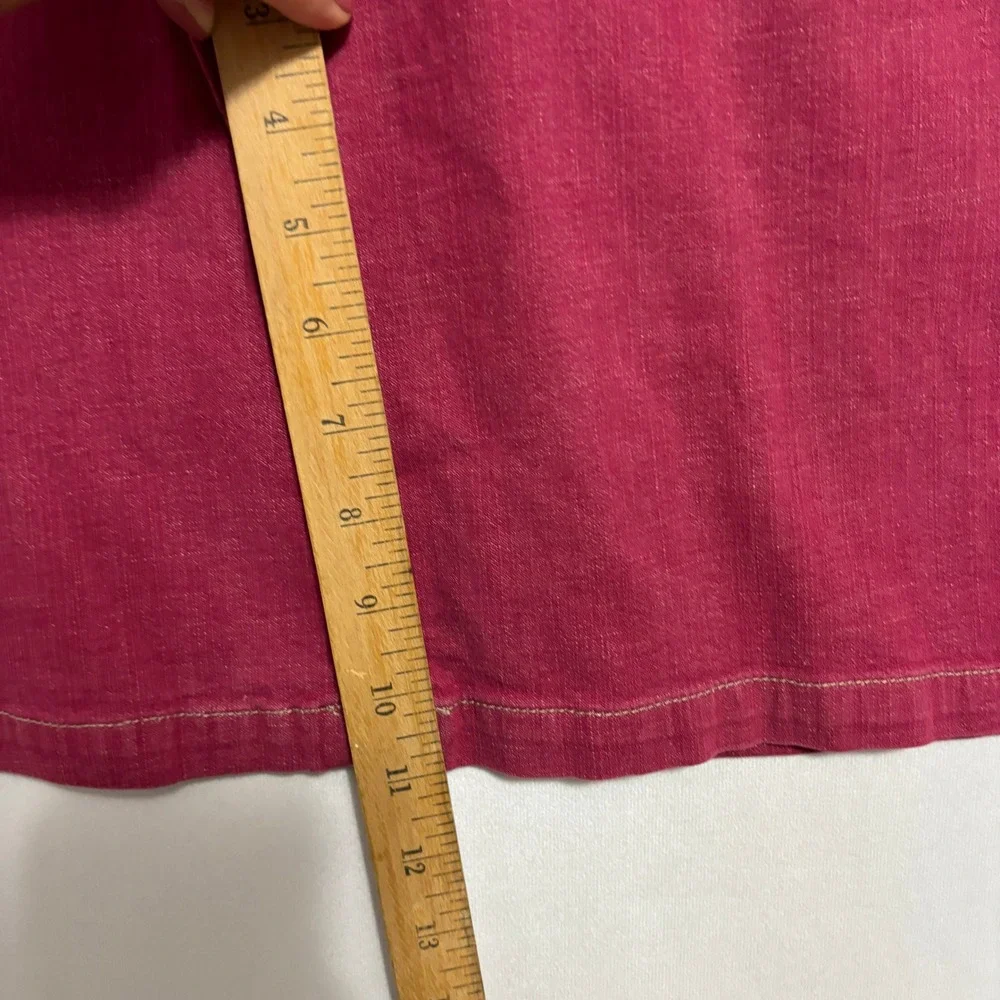 Sonoma Bermuda Shorts Raspberry Pink Red Stretch Denim Cotton Casual Size 8